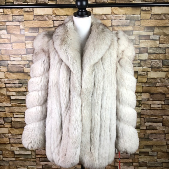 Saga Furs Jackets & Blazers - Saga Fur Blue Fox Fur Coat SZ S